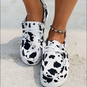 Cowprint shoes